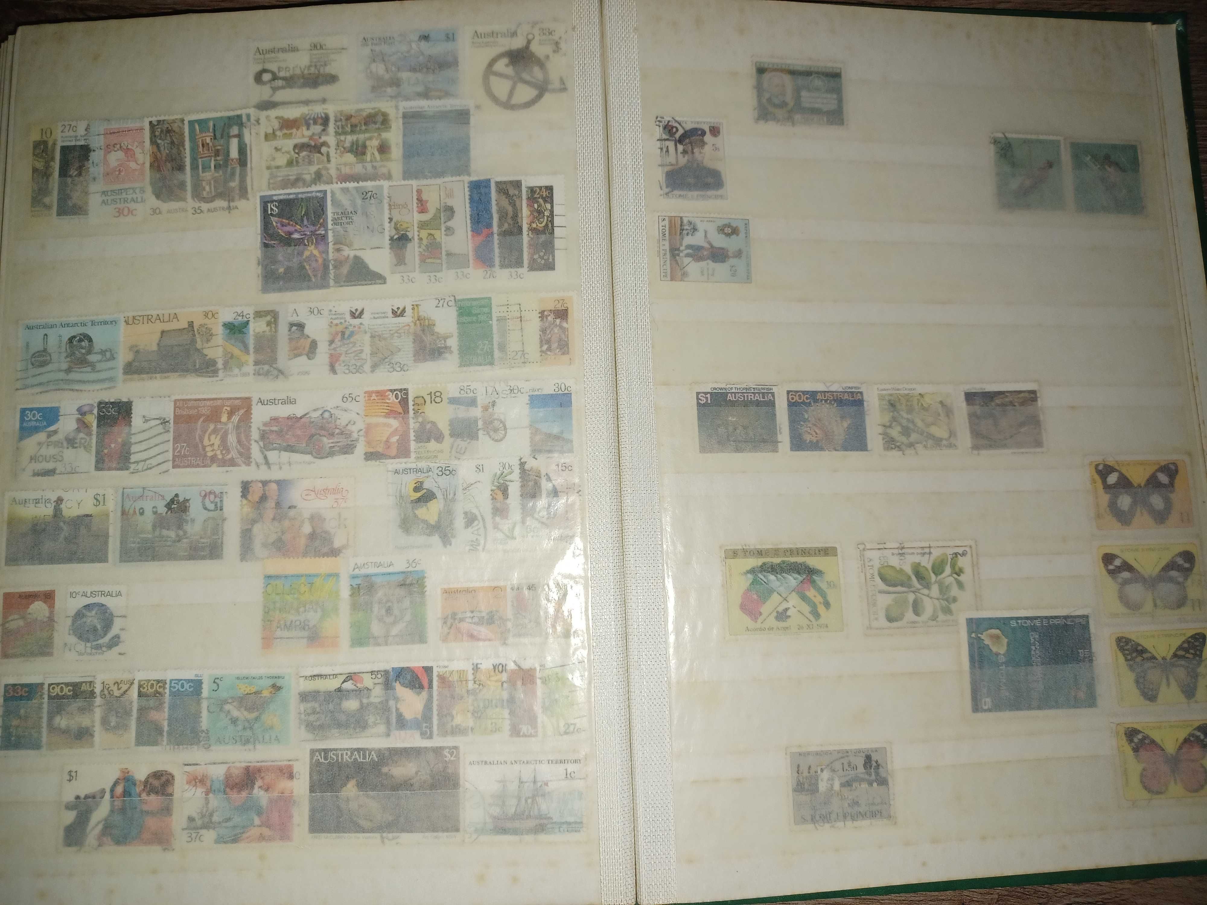 coleção de selos antigos
