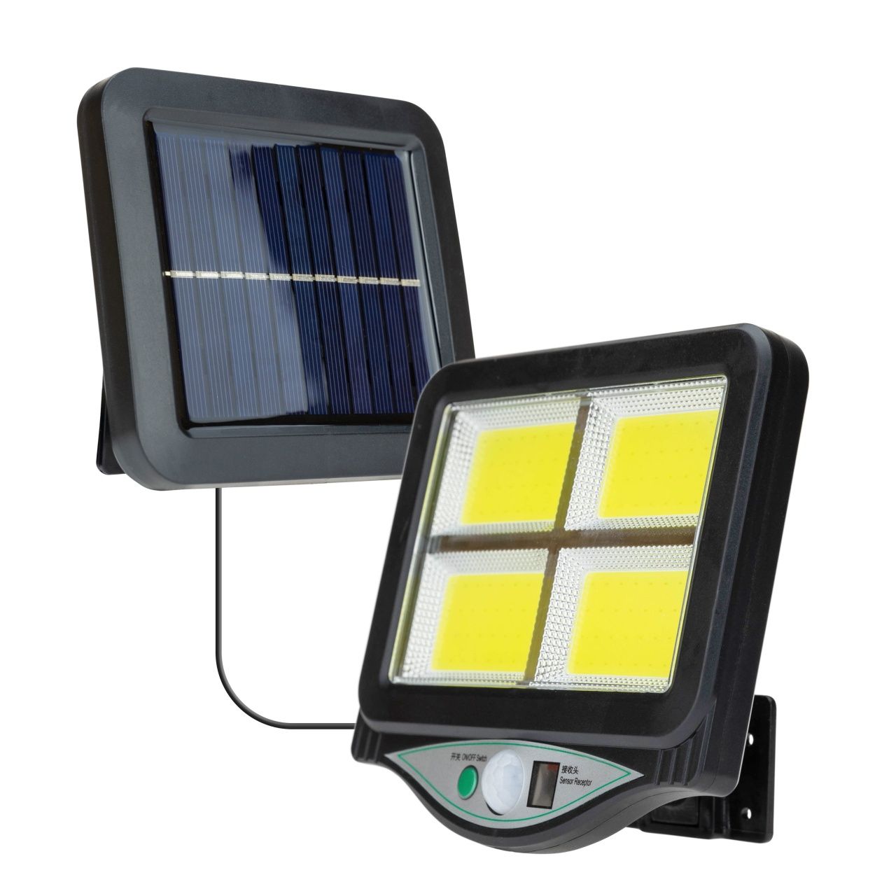 Lampa z czujnikiem ruchu led solarna pilot