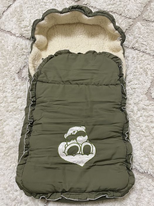 Теплий конверт-чехол на овчині