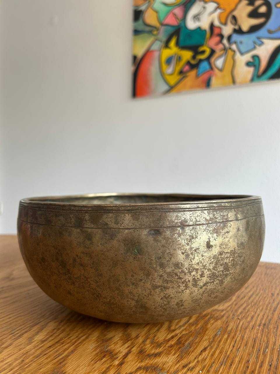 Taça de canto antiga e autêntica do Nepal