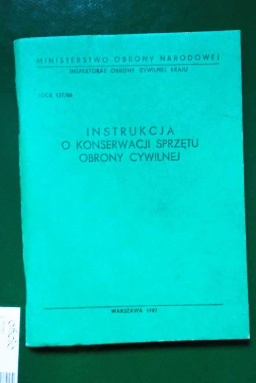 Instrukcja o konserwacji sprzętu obrony cywilnej