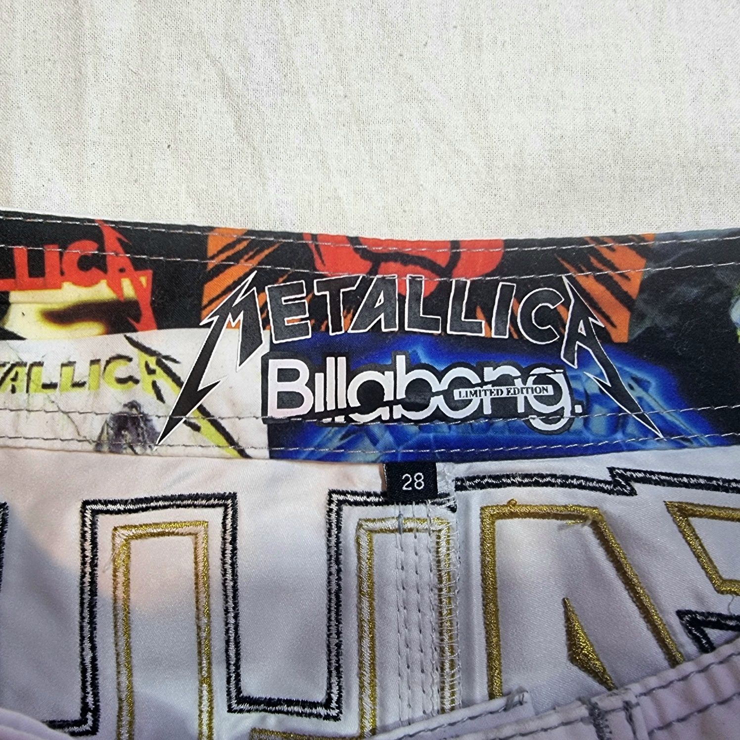 Spodenki Metallica x Billabong szorty kąpielowe do pływania roz. 28