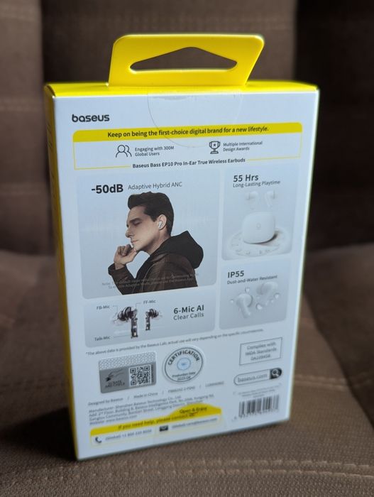 Baseus EP10 Pro White - безпровідні навушники