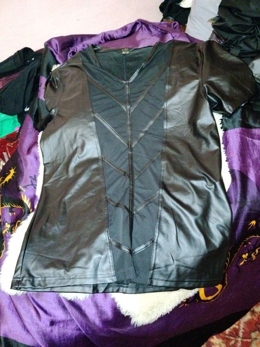 Топ туніка як шкіряна