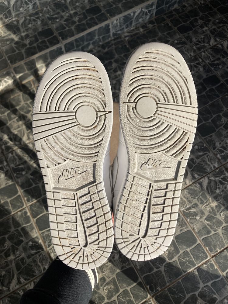Кросівки Nike Jordan 1 Mid White Grey | Кроси Найк Джордан ОРИГІНАЛ