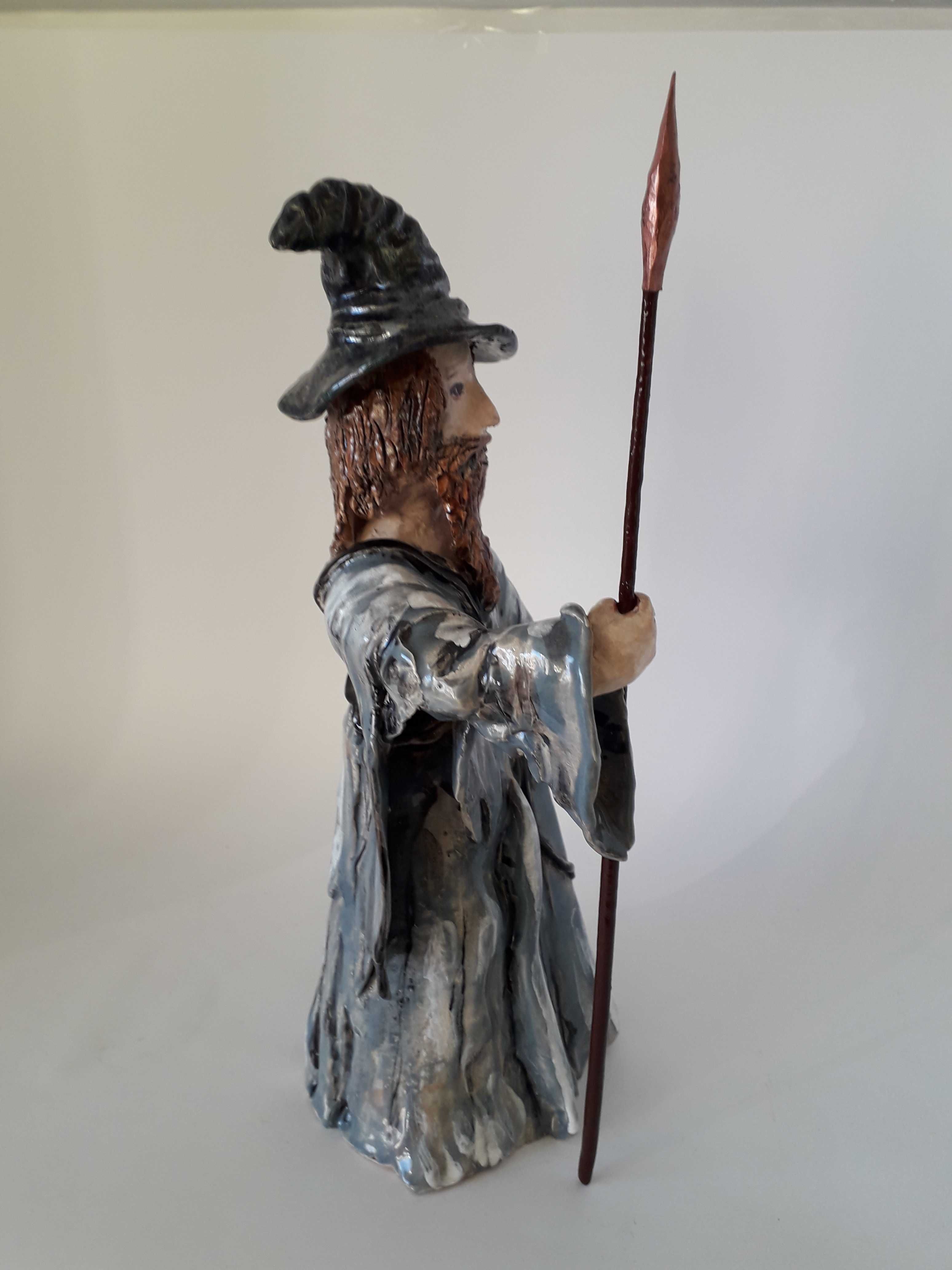 Ceramika szkliwiona ręcznej roboty figurka Gandalfa-Władca Pierścieni