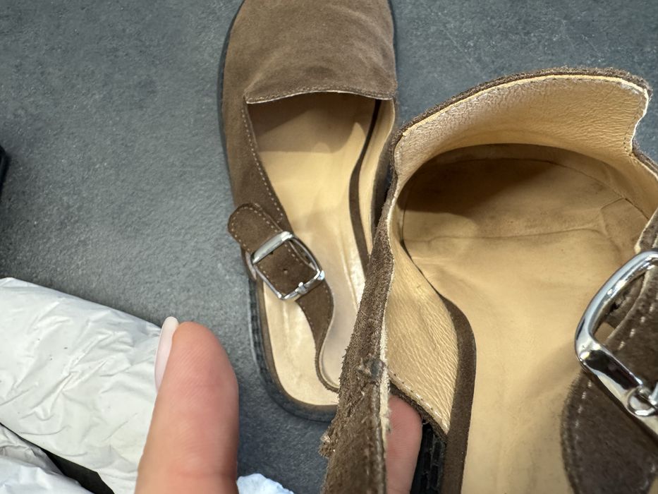 Клоги сабо з натуральної замші і з натуральної шкіри анатомічний носок