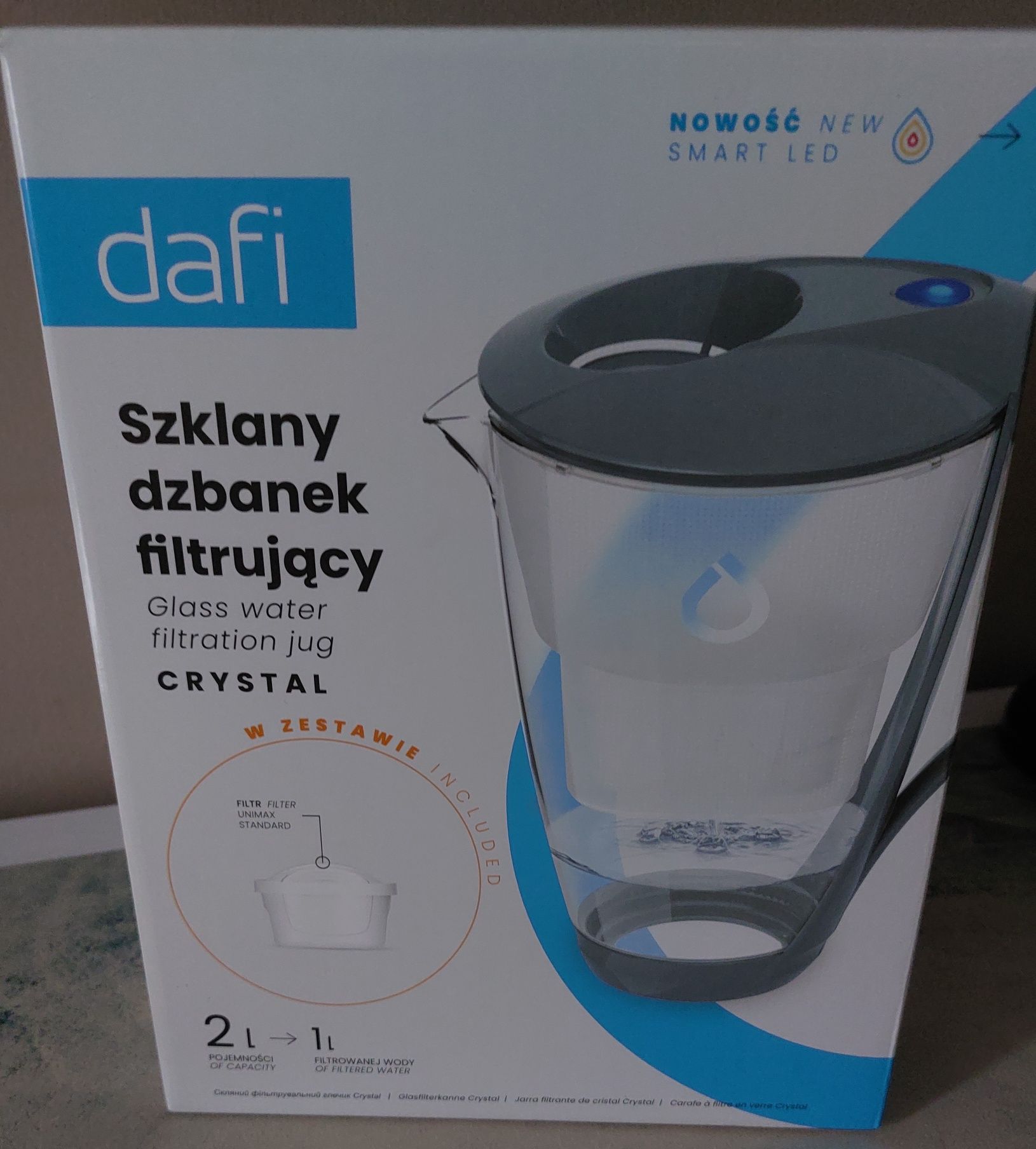 Dzbanek filtrujący Dafi Crystal Led 2l