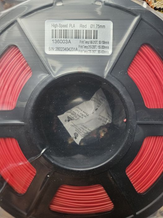 Filament do druku 3D High speed PLA Sunlu 1kg czerwony