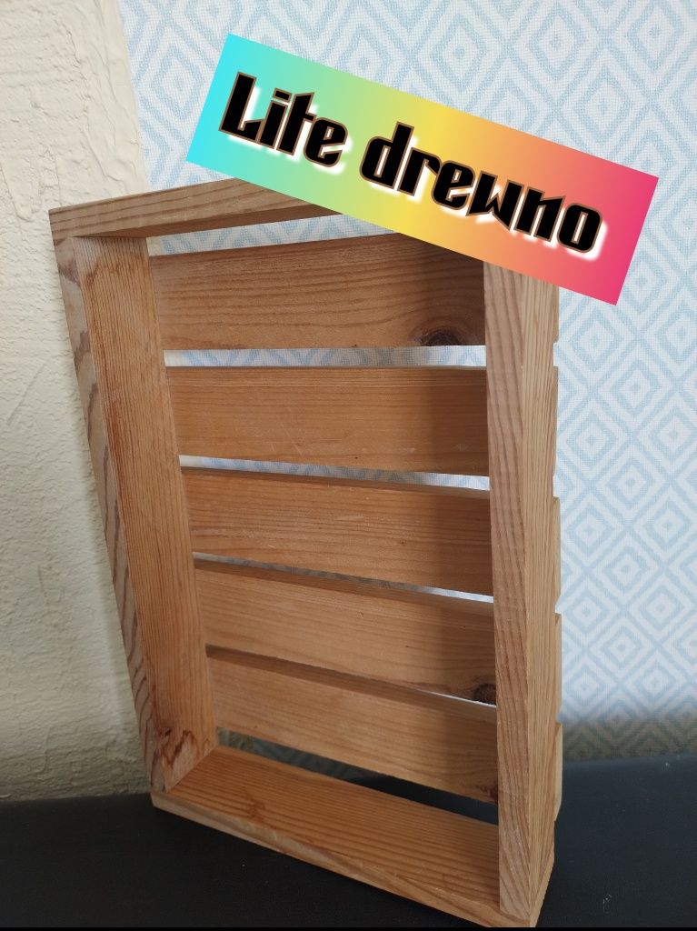 Drewniana ciężka skrzynka solidna skrzynia lite drewno