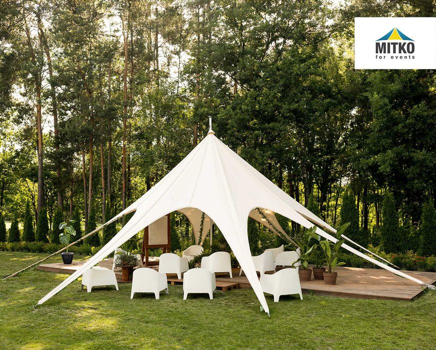 Wynajem namiotów typu gwiazda od producenta Mitko