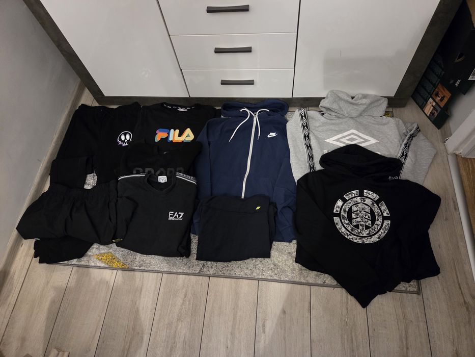 Zestaw markowych ubrań chłopięcych XS/S – Nike, Fila, Cropp, Umbro,
