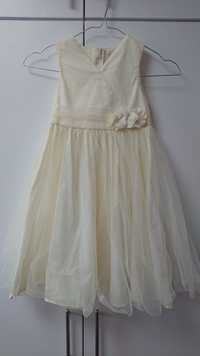 Sukienka z tiulem w kolorze écru r. 104 Reserved