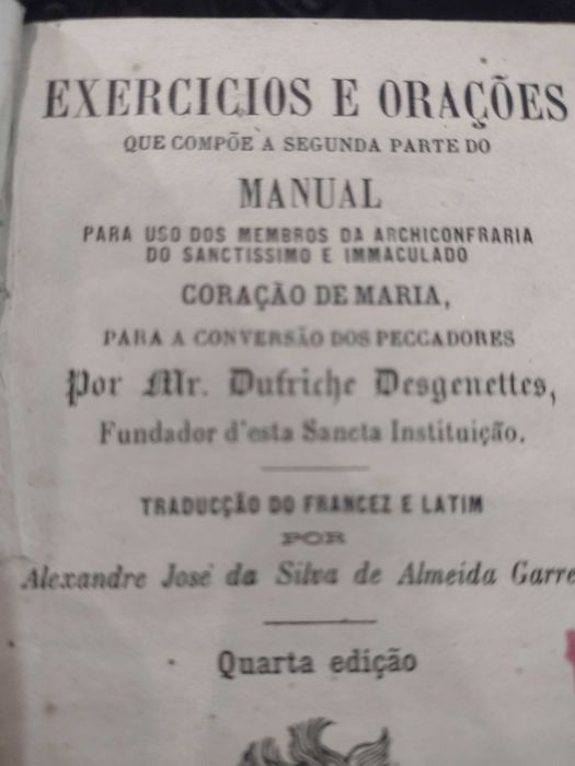 Manual Exercícios e Orações 1873