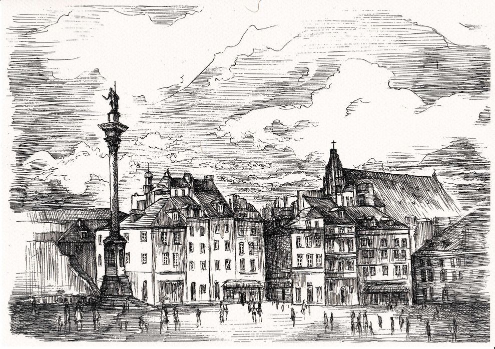 Warszawa w grafice II - cykl 4 grafik