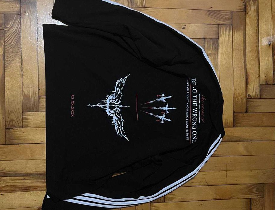 the curse" striped sleeve long sleeve