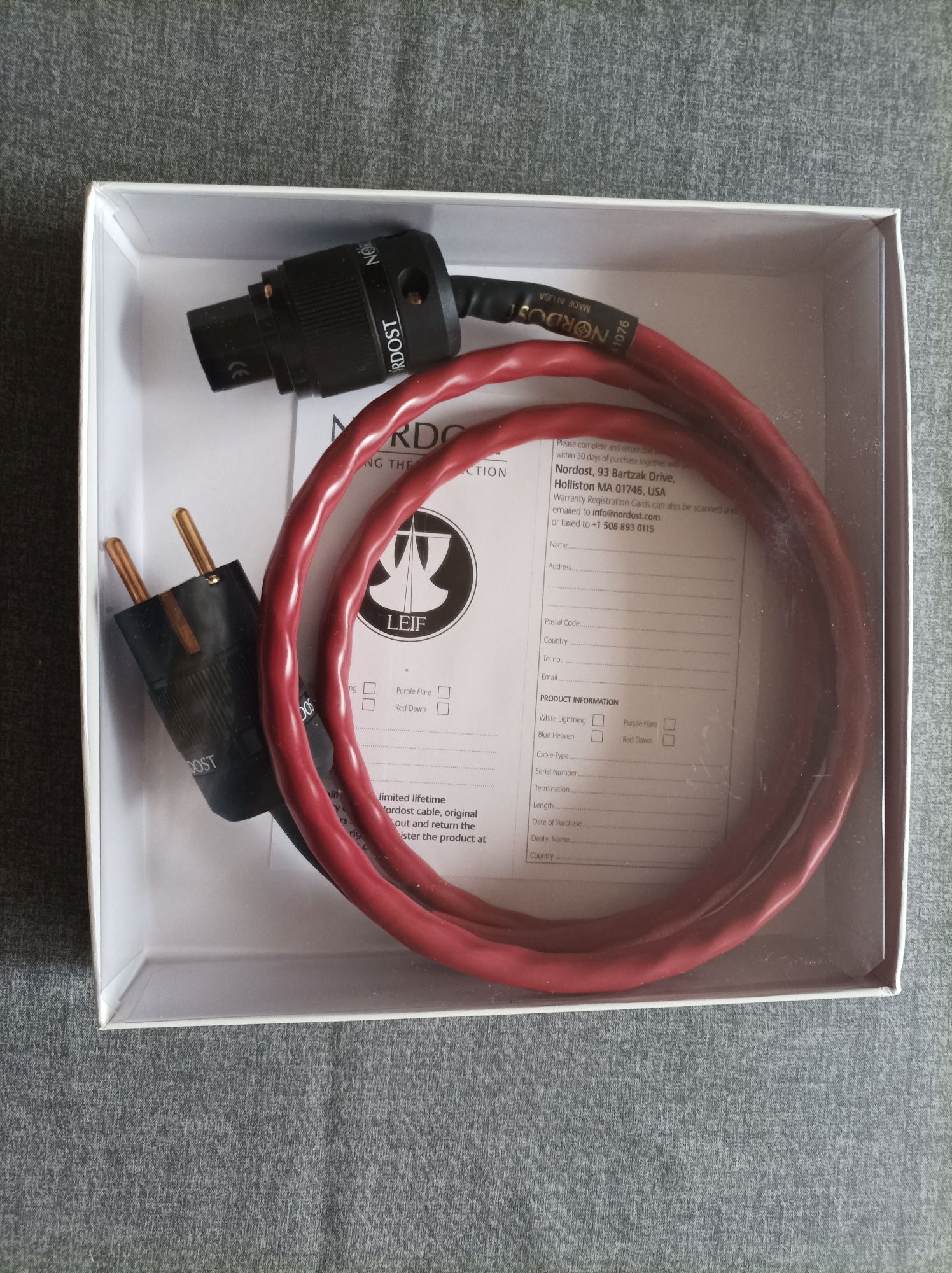 Nordost RED DOWN - kabel zasilający 1,5 m Hi-End -Made in USA