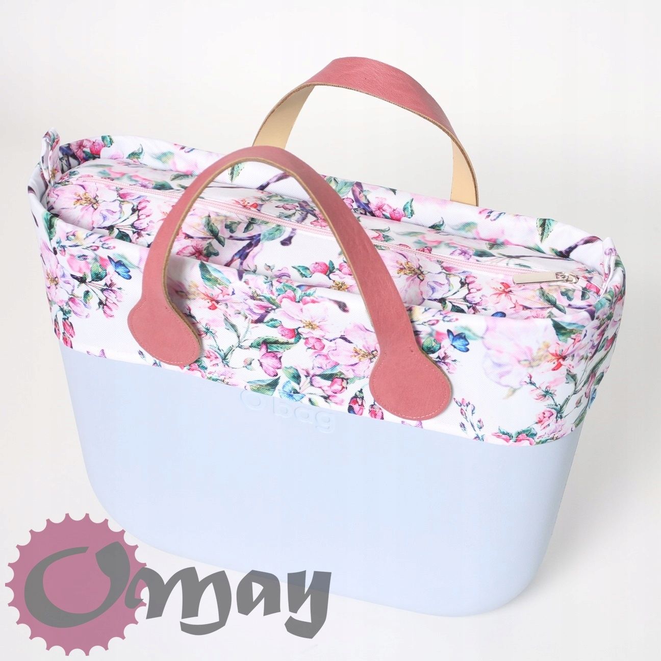 organizer OBAG STANDARD +OPASKA pastelowy ogród cudny 2 kieszenie oMay