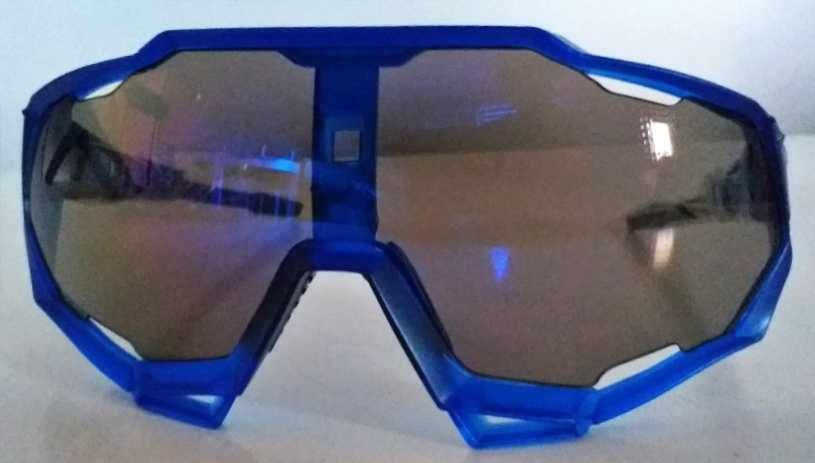 Okulary przeciwsłoneczne na rower niebieskie NOWE