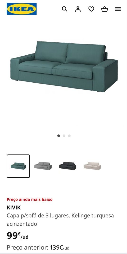 Capa Sofá KIVIK Ikea