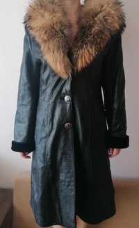 Кожаное пальто женское р. XL