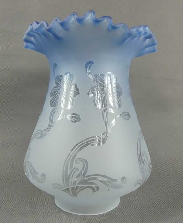 Niebiesko-biały TULIPAN klosz LAMPA NAFTOWA 8,8 cm