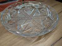 PRL stary duży półmisek kryształowy kryształ starocie