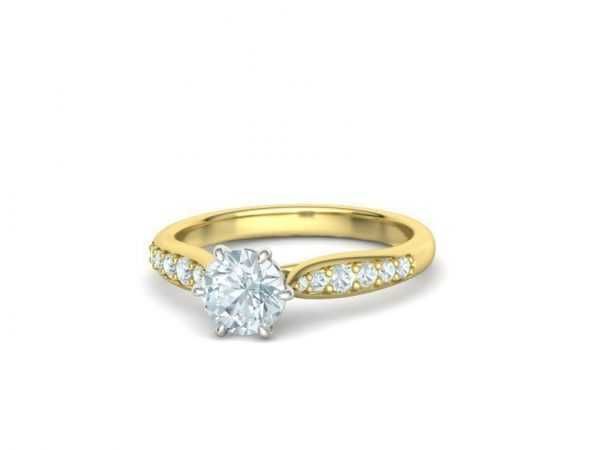 Złoty Pierścionek Diament Brylant 1ct - Certyfikat GIA