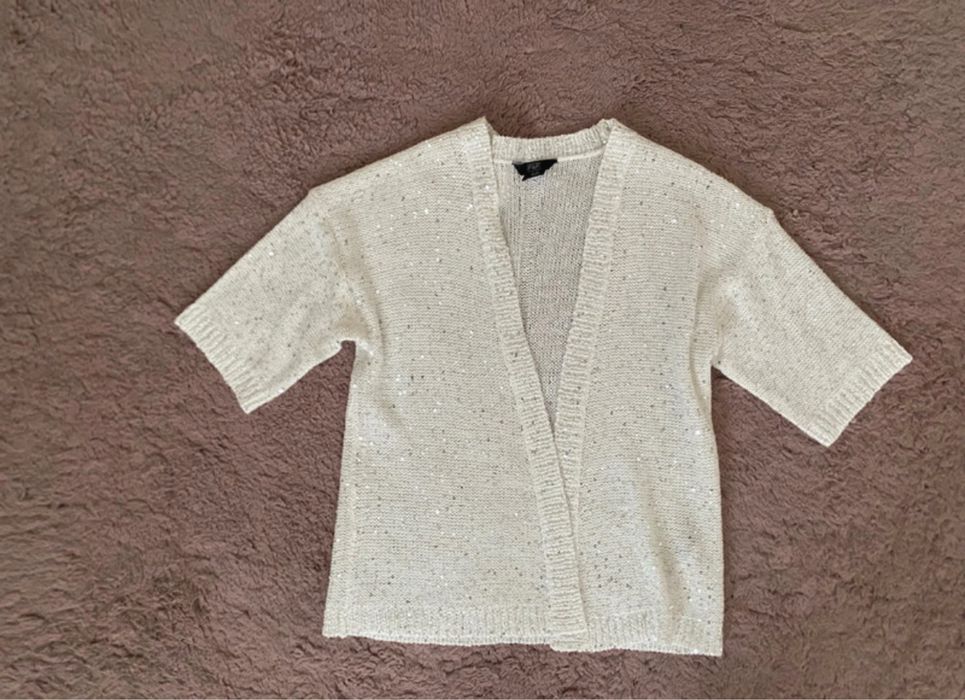 narzutka kardigan bolerko połyskujące