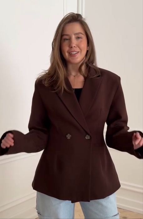 Жакет в шоколадному кольорі, розмір S