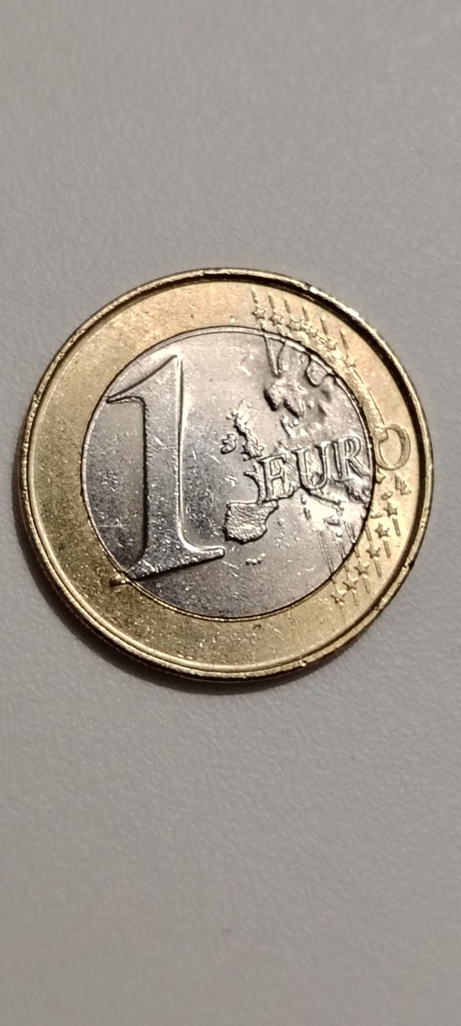 Moeda de Portugal ano 2024, com defeito