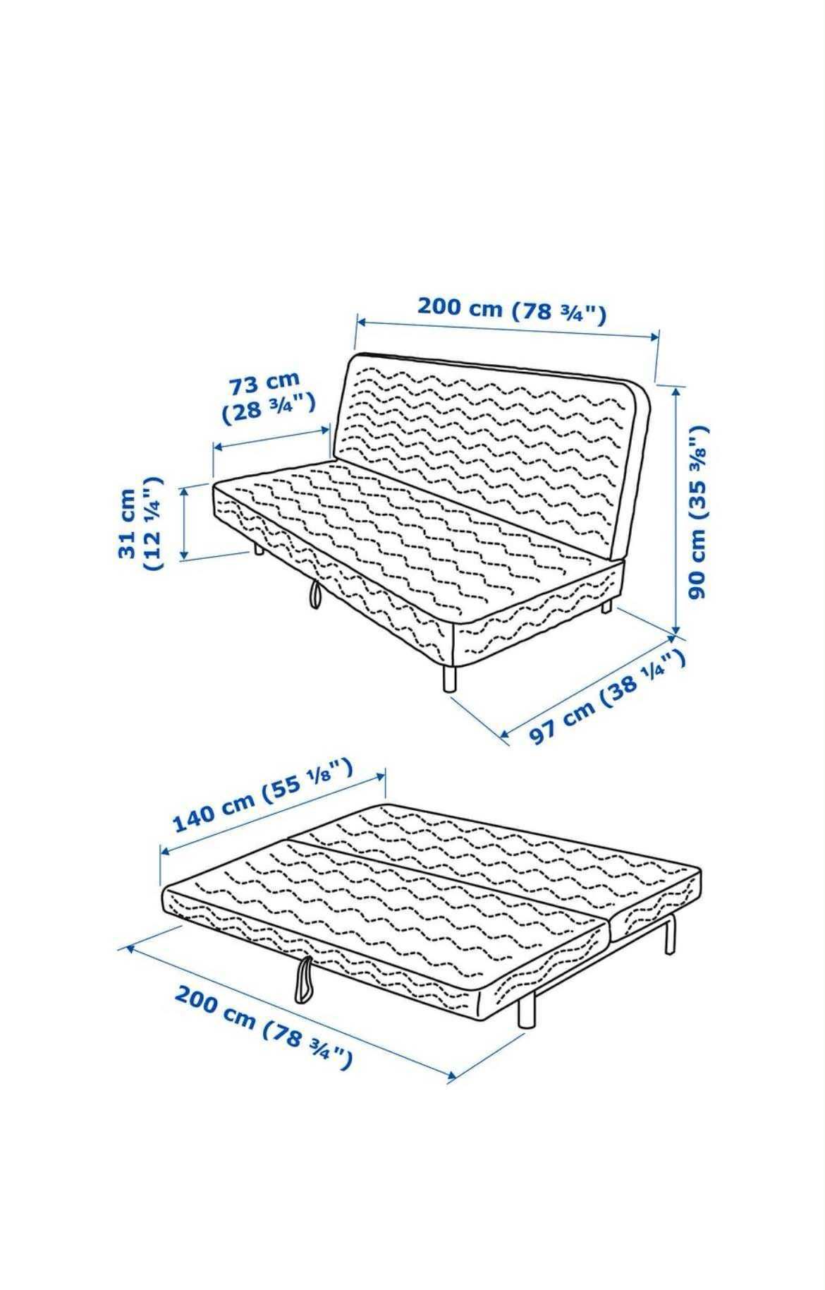 Sofa 3-osobowa, rozkładana, model NYHAMN, Ikea