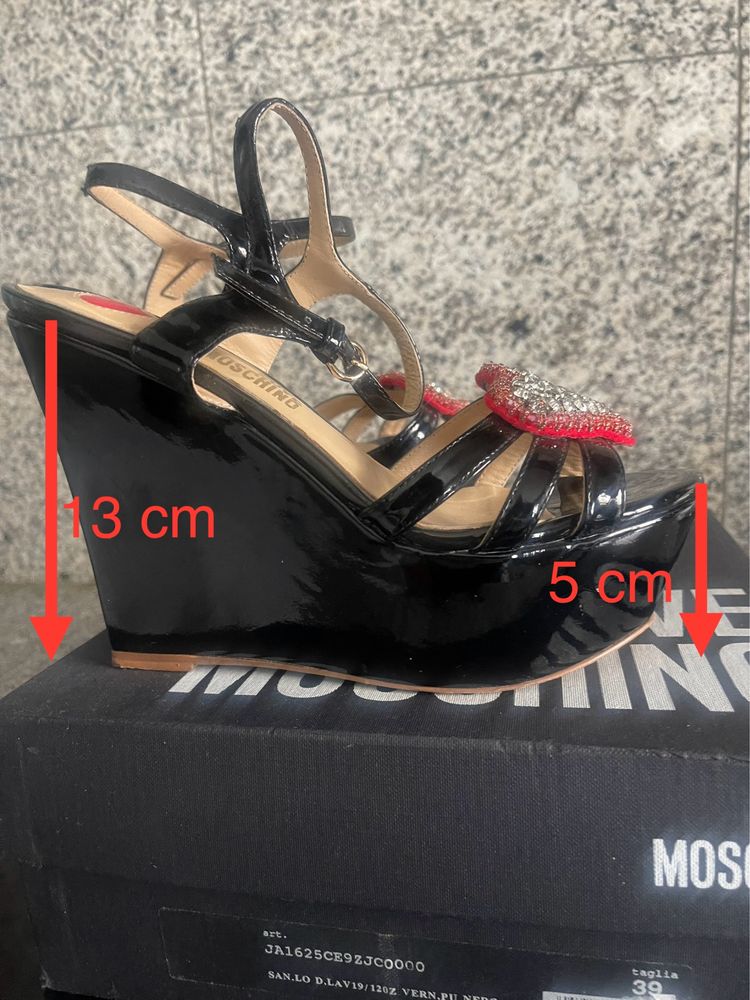 Moschino original sandálias pretas