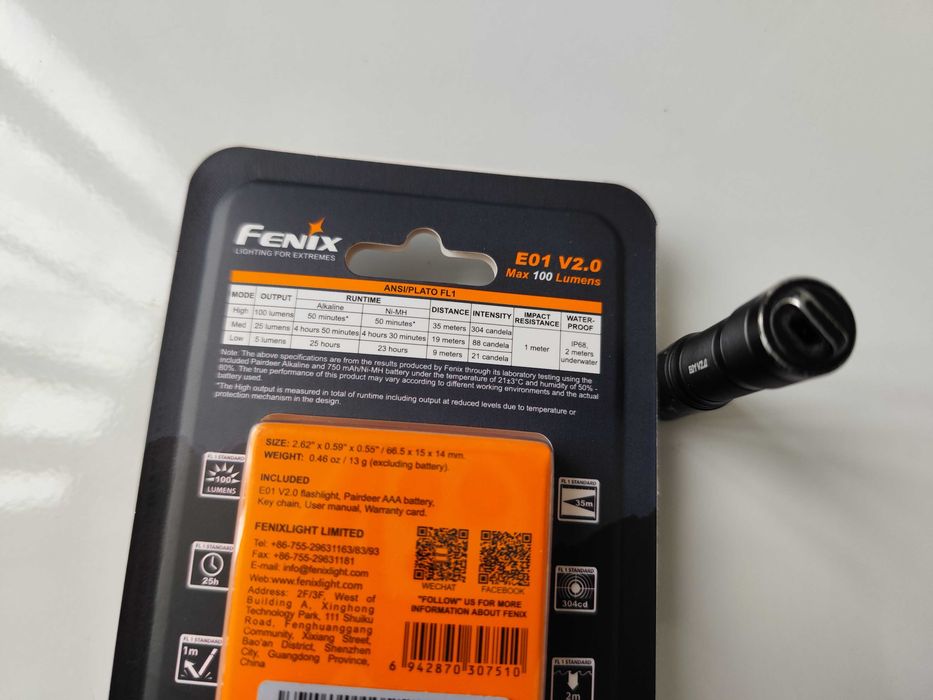 Ліхтар FENIX E01 V2