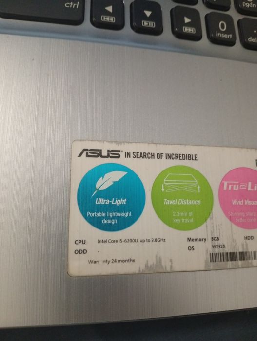 Portátil ASUS f541u