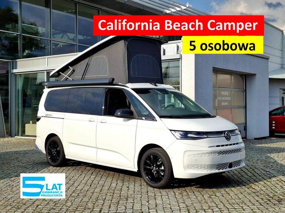 Volkswagen California Beach Camper  5 Osobowa; Hak Holowniczy;