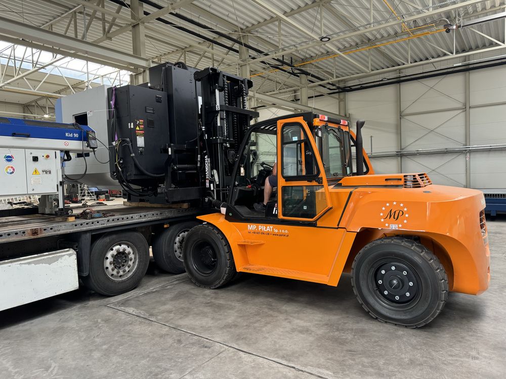 Wynajem wózka widlowego 12 ton, rozladunek maszyn, rampa , transport