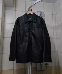 Skórzana kurtka marynarka leather skóra czarna XL classic sport retro