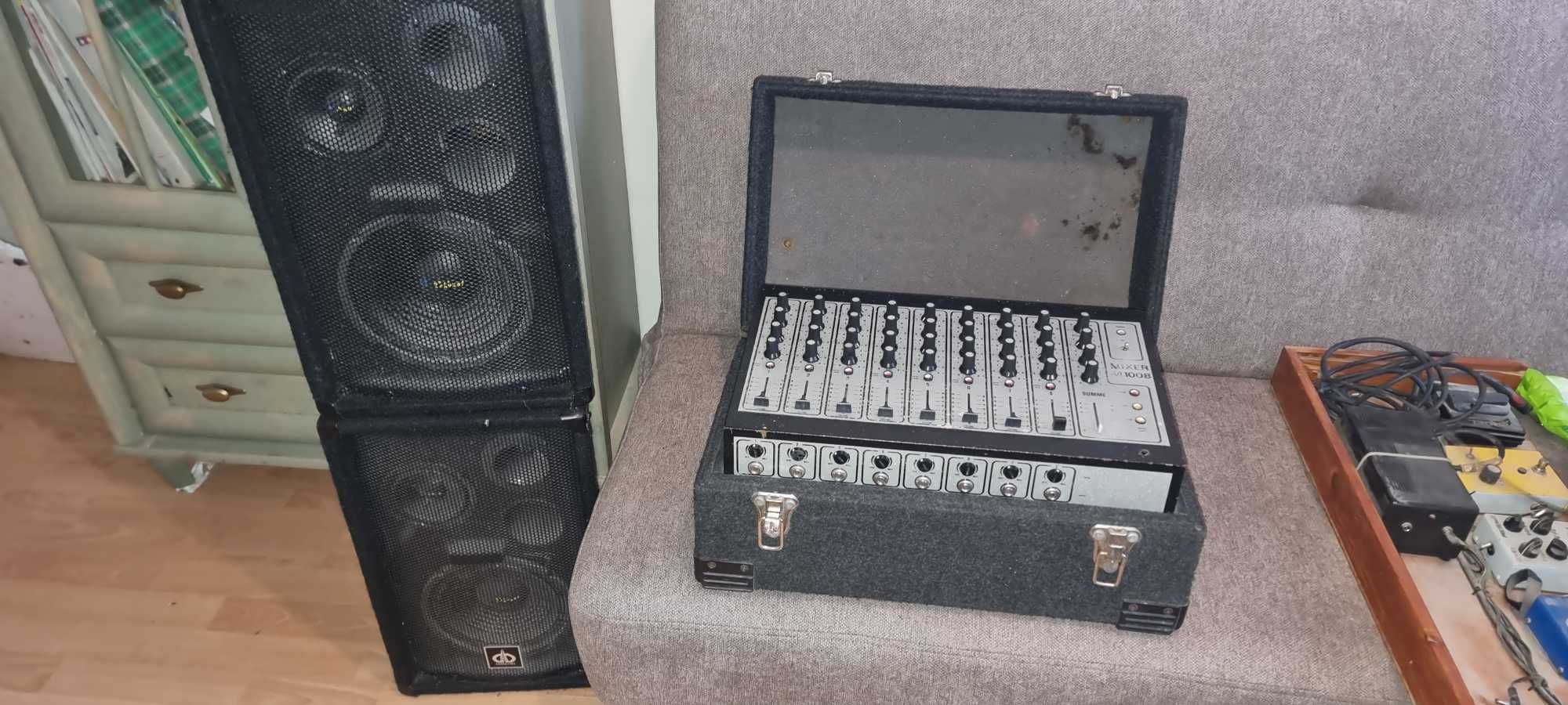powermikser+kolumny/gitara basowa/efekty gitarowe