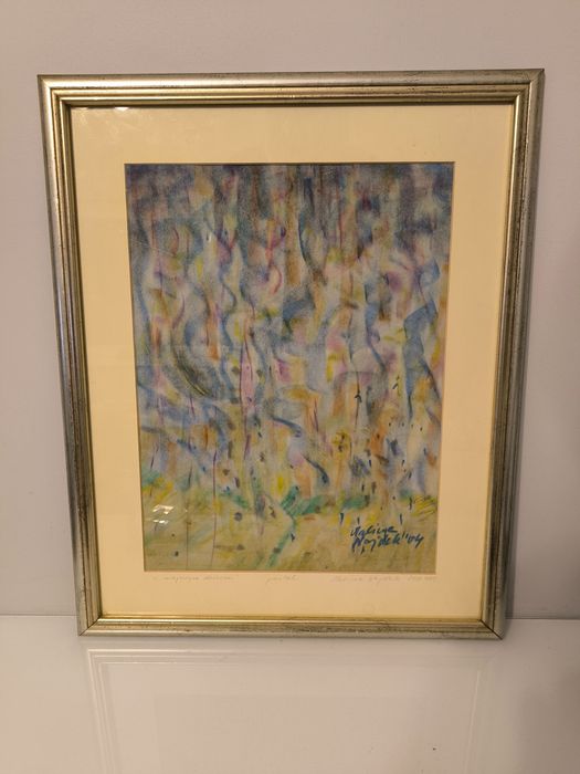 obraz pastel Malina Najdek polski sygnowany