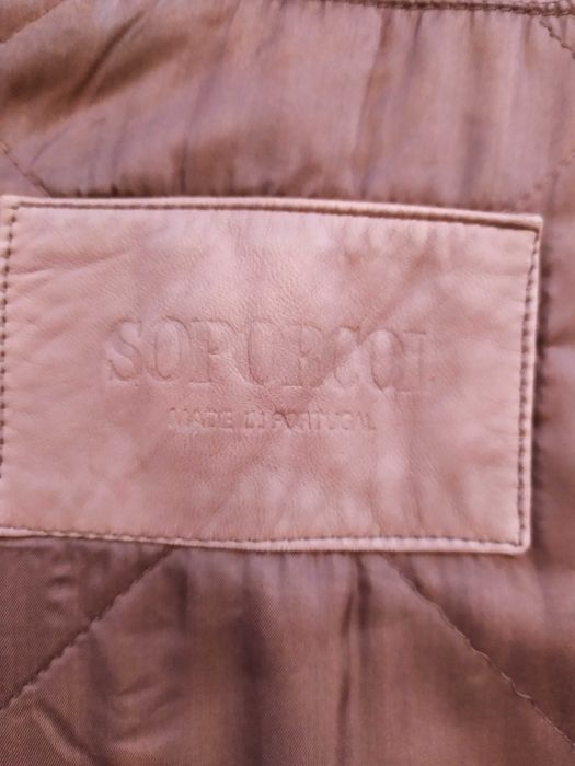 Blusão/Parka pele genuina tam. XXL, cor camel