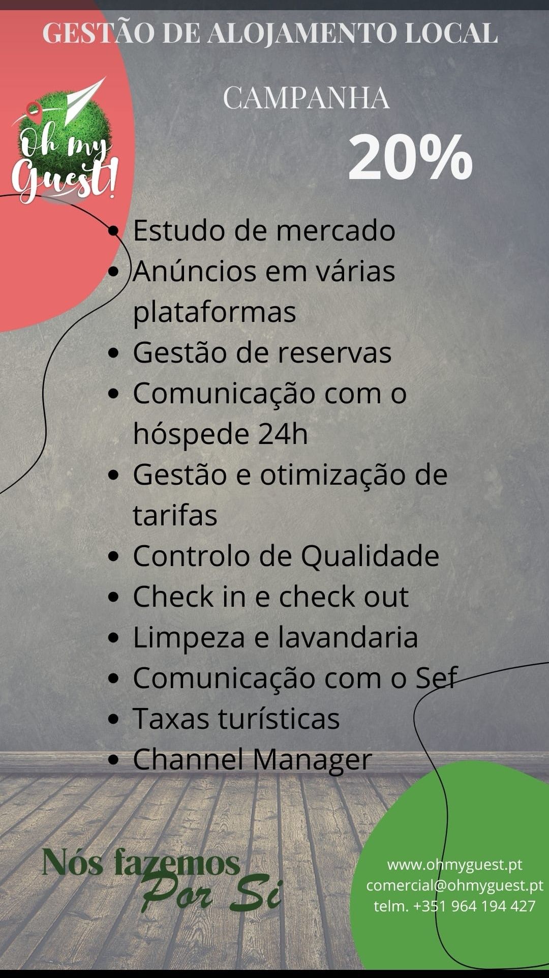 Campanha 20% Gestão do seu  Alojamento local