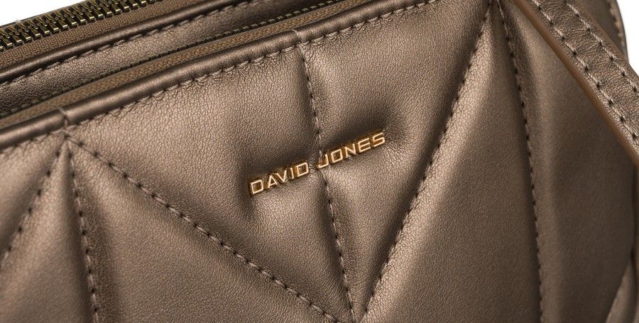 elegancka, pikowana torebka damska ze skóry ekologicznej - david jones