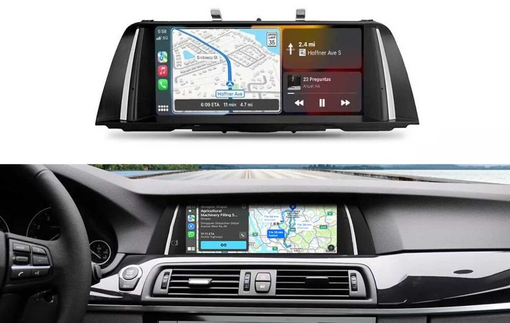 EKRAN ANDROID AUTO CARPLAY iphone linux DO BMW F10 F11 system cic