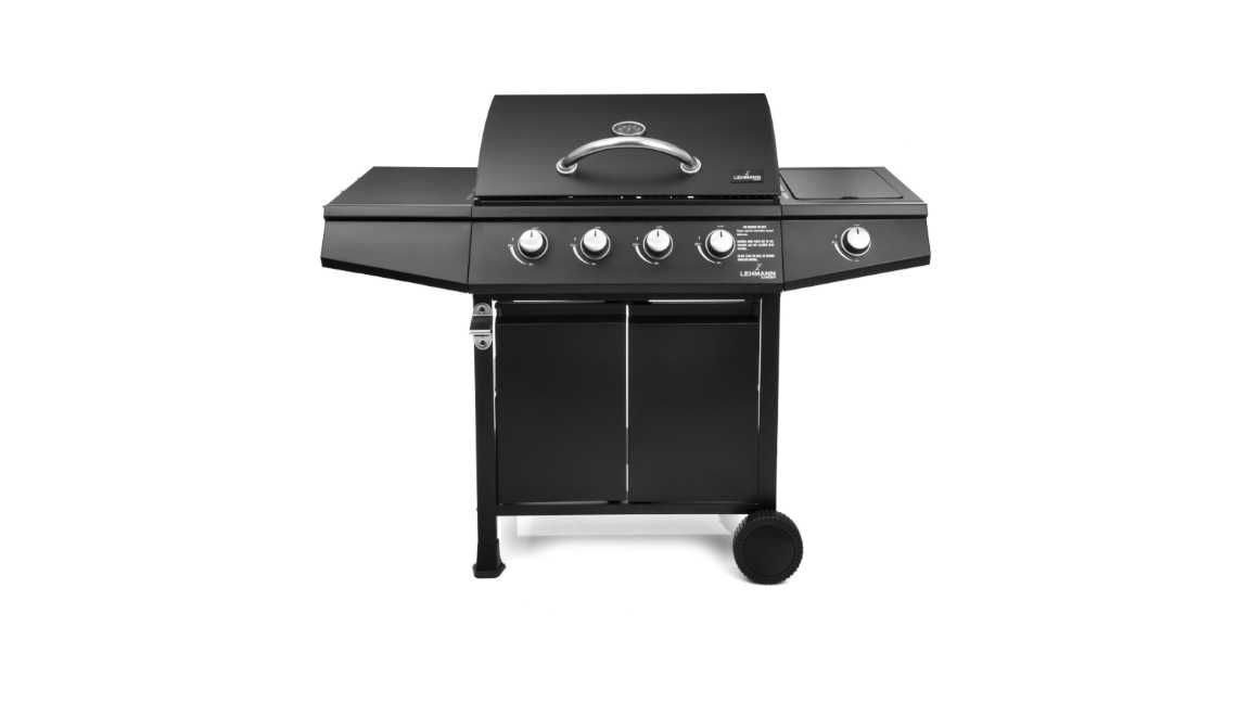 Grill gazowy ogrodowy żeliwny ruszt Lehmann Ohio 4+1