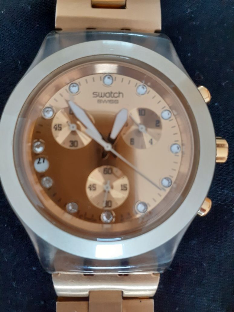 Relógio Swatch dourado original