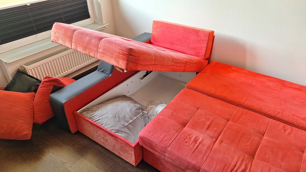 Narożnik wypoczynek 250x150 - rozkładany, z funkcją spania