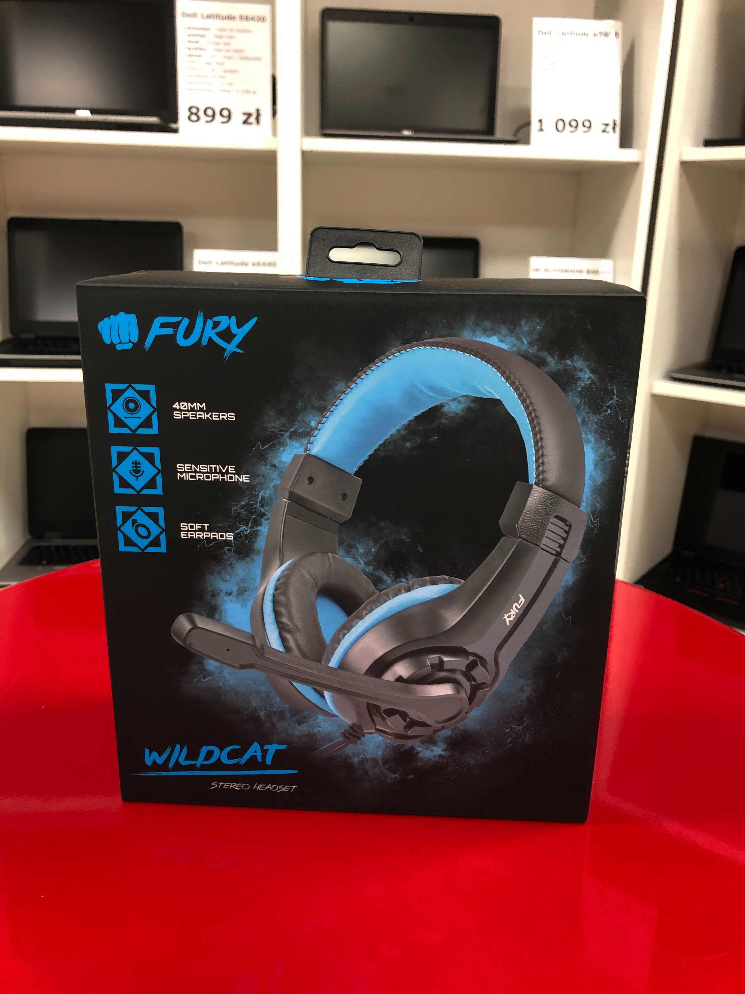 Fury WILDCAT Słuchawki Gamingowe z Mikrofonem FV23% RATY