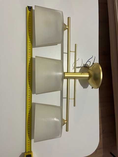 Lampa sufitowa + kinkiet /złota+ szkło/