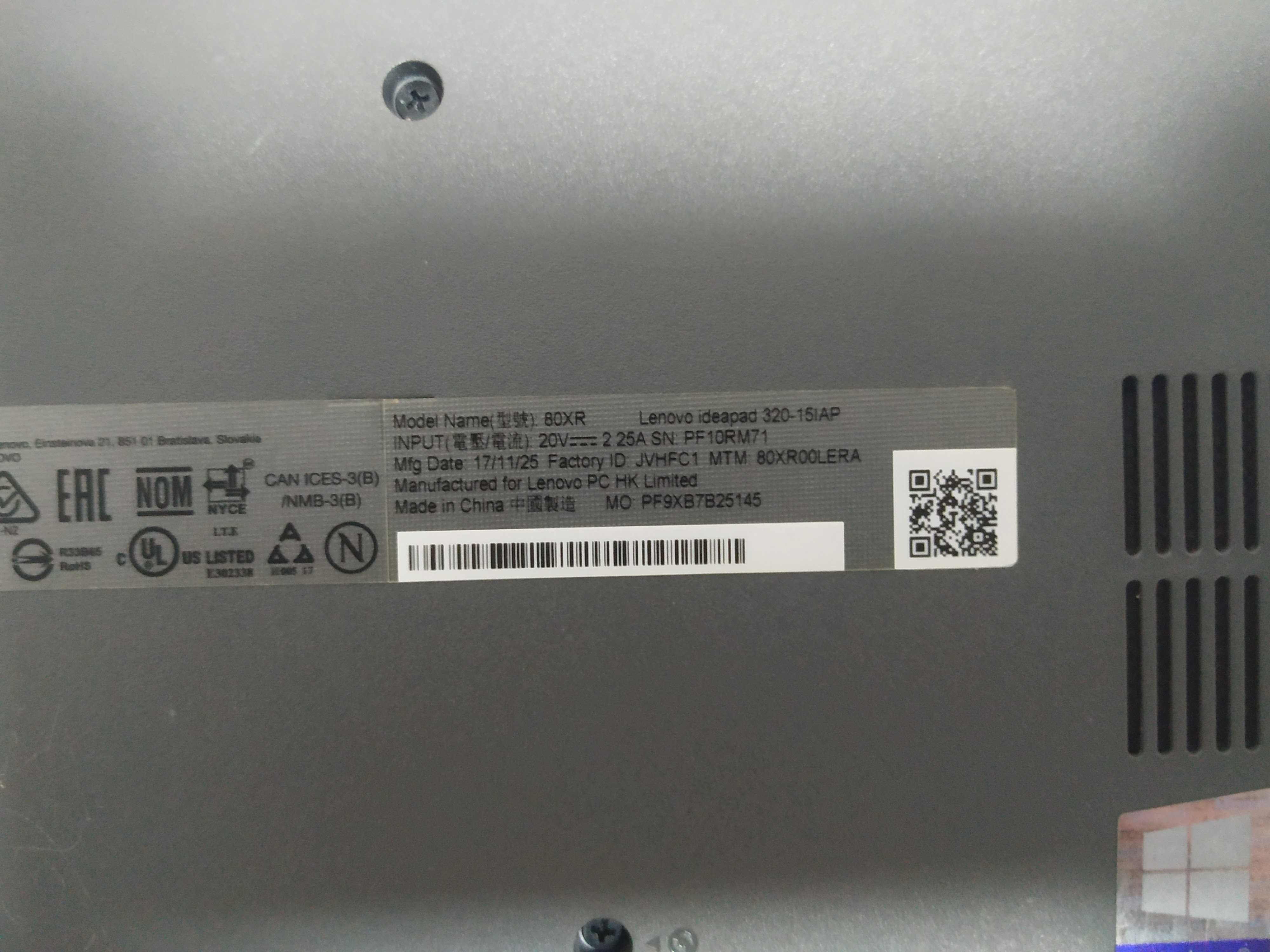 Продам Ноутбук Lenovo IdeaPad 320-15IAP